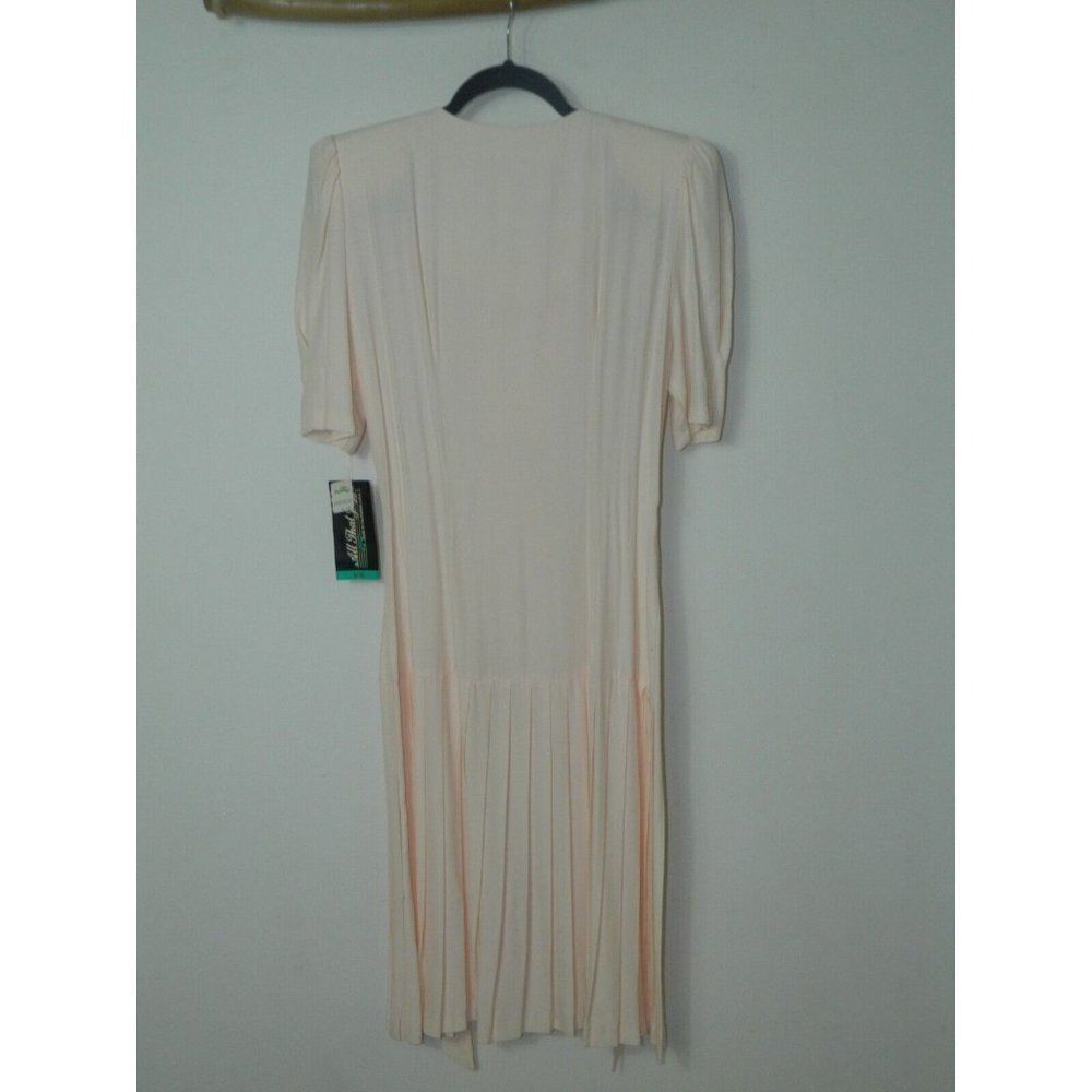 All That Jazz Dress Vintage 80's CottageCore Removable Dickie Junior Size 9/10 - Picture 10 of 15